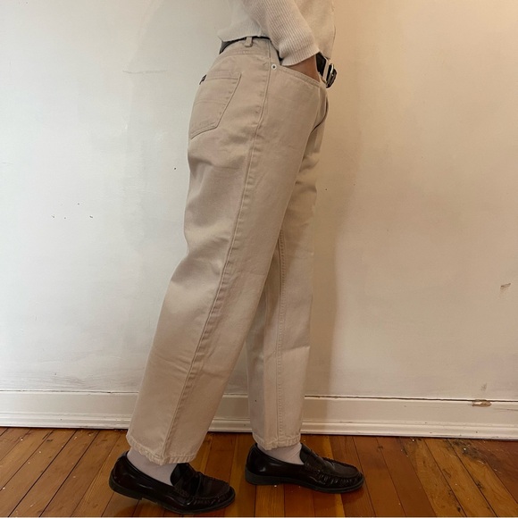 Vintage Beige Straight-Leg Men’s Jeans - Picture 3 of 7